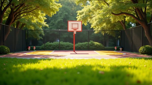 Installer un terrain de basket personnalisé: votre jardin en maillot